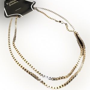 New box chain gold tone length 29” width 4 mm